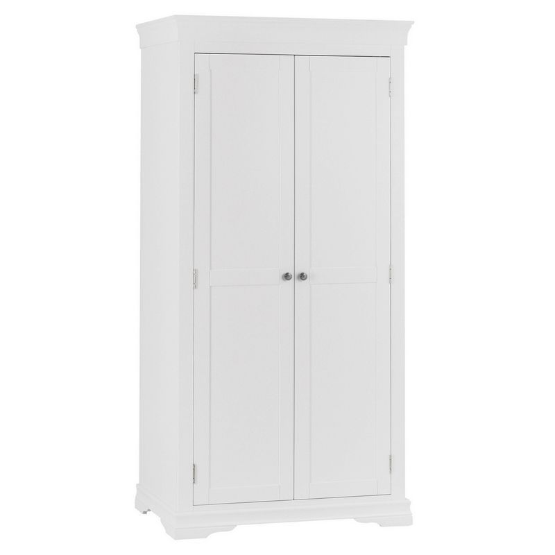 Swafield Tall Wardrobe White & Pine 2 Door